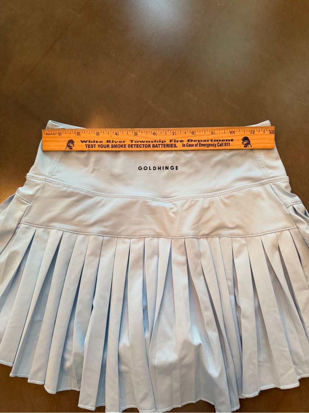 GoldHinge Light Blue Pleated Tennis Skort - Picture 5 of 6
